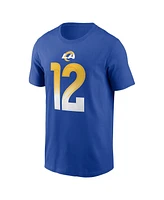 Nike Men's Puka Nacua Royal Los Angeles Rams Player Name Number T-Shirt