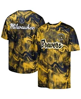 Outerstuff Big Boys and Girls Navy/Gold Milwaukee Brewers Pinch Hitter T-Shirt