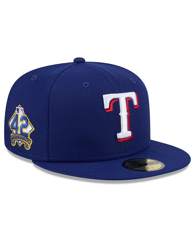 New Era Men's Royal Texas Rangers 2025 Jackie Robinson Day 59FIFTY Fitted Hat