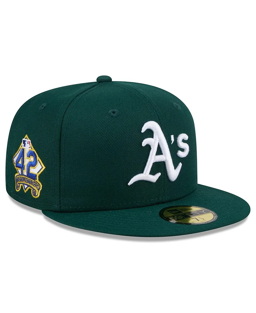 New Era Men's Green Athletics 2025 Jackie Robinson Day 59FIFTY Fitted Hat
