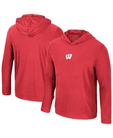 Colosseum Men's Red Wisconsin Badgers Long Sleeve T-Shirt Hoodie
