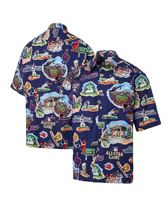 Reyn Spooner Men's Navy 2024 Mlb All-Star Game Button-Up Polo Shirt