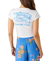 O'Neill Juniors' Beach Club Cotton Logo Cropped T-Shirt