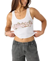 O'Neill Juniors' Flora Cotton Graphic Cropped Tank Top
