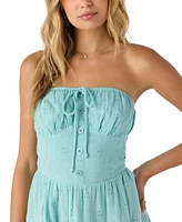 O'Neill Juniors' Naya Cotton Eyelet Strapless Mini Dress