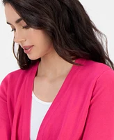 Ak Anne Klein Petite Long-Sleeve Open-Front Cardigan