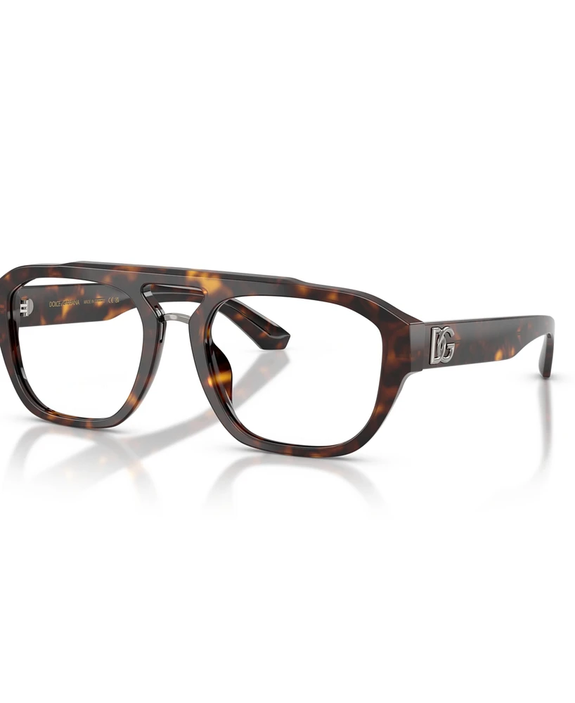 Dolce&Gabbana Men's Pilot Eyeglasses, DG3415