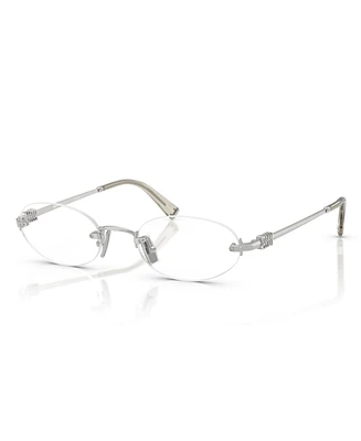 Miu Miu Women's Oval Eyeglasses, Mu 53WV