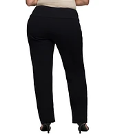 24seven Comfort Apparel Plus Comfortable Stretch High Waist Pants