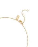 Coach Signature Faux Stone Butterfly Pendant Necklace