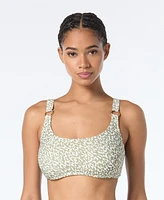 Michael Kors Women's Printed Scoop-Neck Bikini Top