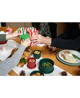 Pint Glasses: 2 pk - Peppermint & Poinsettia - Holiday 2023