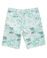Guess Big Boys Printed Slub Linen Shorts