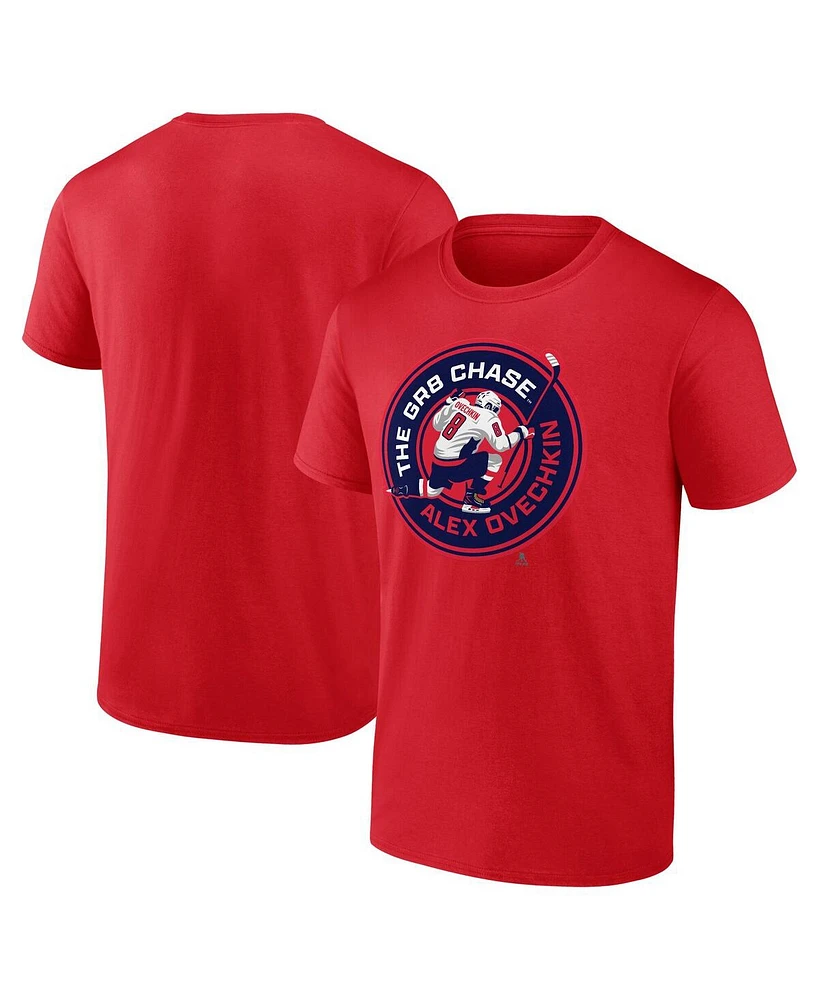 Fanatics Men's Alexander Ovechkin Red Washington Capitals The GR8 Chase T-Shirt