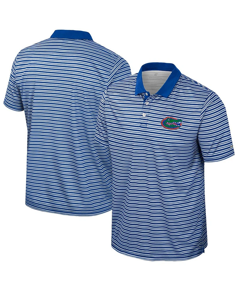 Colosseum Men's Royal Florida Gators Striped Polo Shirt