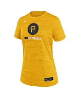Nike Women's Gold Pittsburgh Pirates Authentic Collection City Connect Velocity Performance T-Shirt