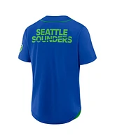 Fanatics Men's Blue Seattle Sounders Fc Injury Time Baseball Jersey