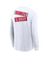 Nike Men's White Ohio State Buckeyes Two-Hit Classic Location Long Sleeve T-Shirt