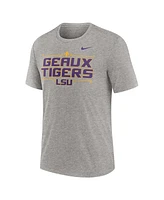 Nike Men's Heather Gray Lsu Tigers Campus Local Tri-Blend T-Shirt