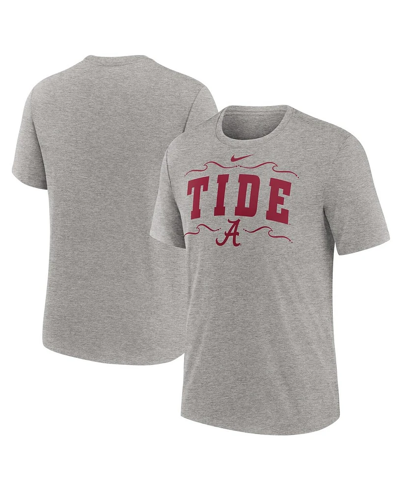 Nike Men's Heather Gray Alabama Crimson Tide Campus Local Tri-Blend T-Shirt