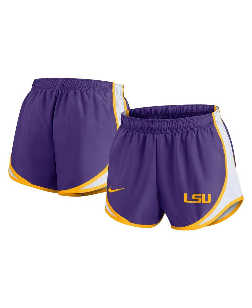 Nike Women's Purple Lsu Tigers Spring Break Tempo Performance Shorts