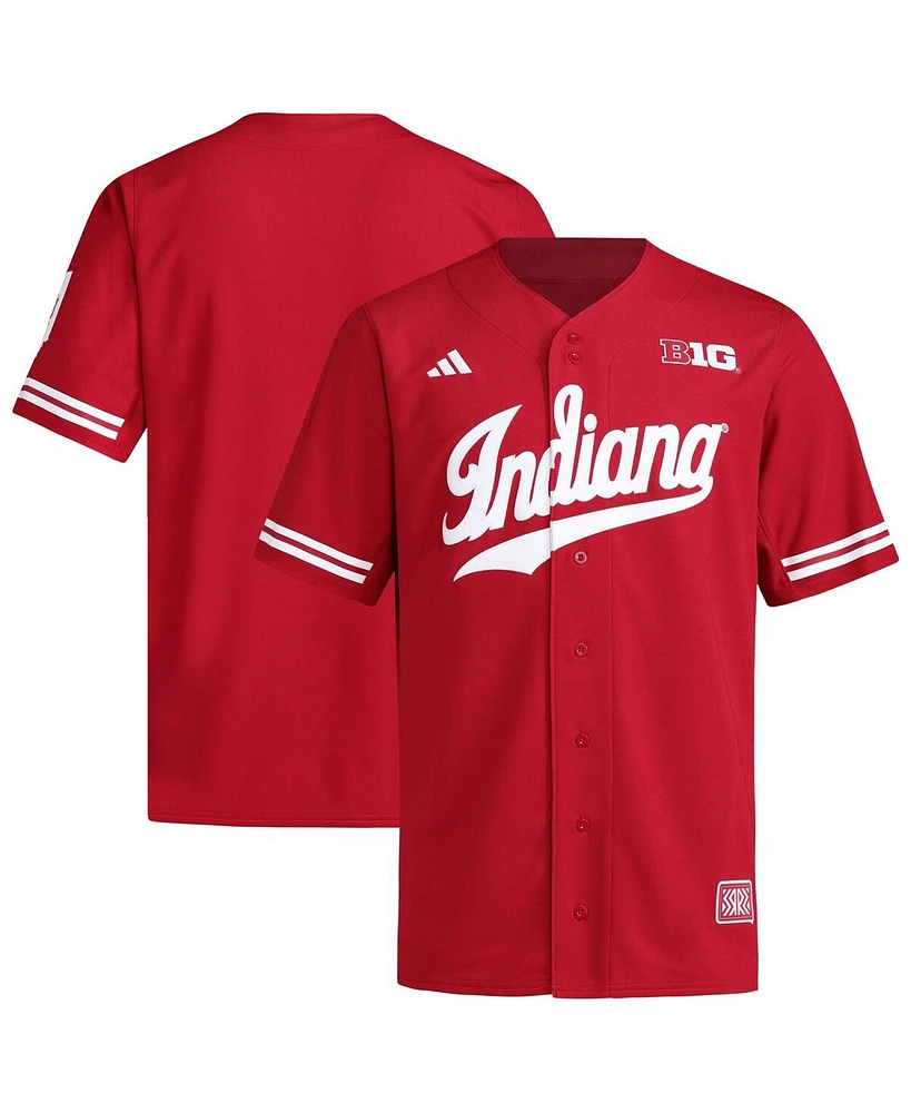 Adidas Men's Crimson Indiana Hoosiers Replica Baseball Jersey