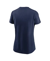 Nike Women's Navy Milwaukee Brewers Fuse Wordmark T-Shirt