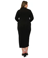 L I V D Plus Aurora Ruffled Bodycon Dress