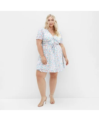 City Chic Plus Cara Print Dress