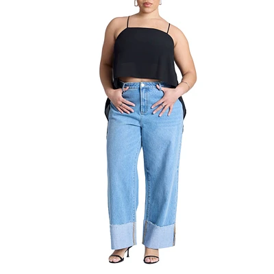 Eloquii Plus Cascading Crop Top