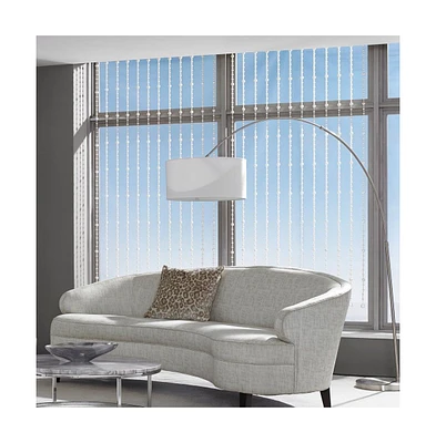 Kate Aurora 1 Piece Premium Luxury Large Pearl Beaded Window Curtain Panel