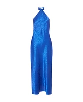 Quiz Women's Satin Halter Neck Maxi Dress