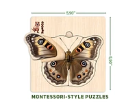 Quokka 6XSET Realistic Wooden Montessori Puzzles for Toddlers Ages 1-3