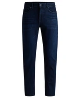 Boss by Hugo Men's Dark-Blue Soft Denim Regular-Fit Jeans