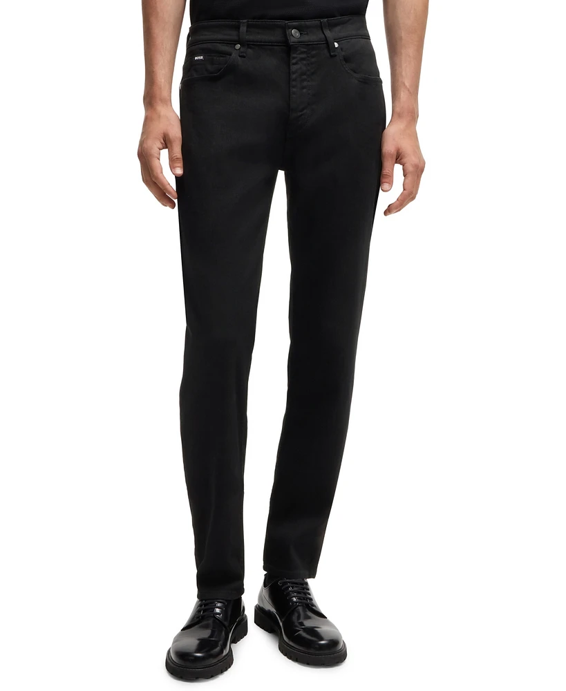 Boss by Hugo Men's Black Super-Soft Regular-Fit Jeans