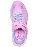 Skechers Little Girls' S-Lights: Eternal Heart Lights Light-Up Fastening Strap Casual Sneakers from Finish Line