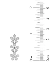 Diamond Flower Triple Drop Earrings (3/4 ct. t.w.) in 14k White Gold