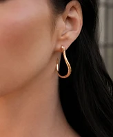 Ettika Serpentina Cubic Zirconia Hoop Earrings