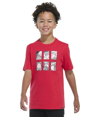 adidas Big Boys Short Sleeve Baseball Card T-Shirt