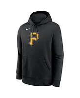 Nike Men's Black Pittsburgh Pirates Logo Club Fleece Pullover Hoodie