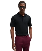 Boss by Hugo Boss Men's Herringbone-Jacquard Polo