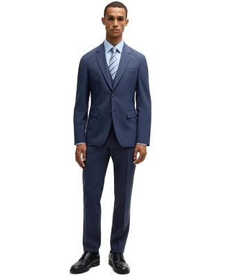 Boss by Hugo Men's Slim-Fit Three Piece Checked Suit