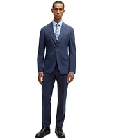 Boss by Hugo Men's Slim-Fit Three Piece Checked Suit