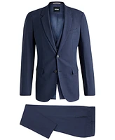 Boss by Hugo Men's Slim-Fit Three Piece Checked Suit