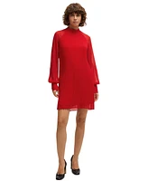 Boss by Hugo Women's Plisse Pleats High-Neck Dress