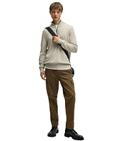 Boss by Hugo Boss Men's Logo-Patch Zip-Neck Sweater