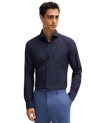 Boss by Hugo Boss Men's Structured Performance Slim-Fit Dress Shirt