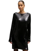 Boss by Hugo Women's Long-Sleeved Sequined Dress