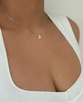 Adornia Silver Diamond Star Charm Necklace