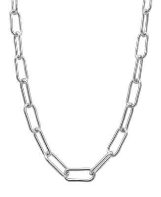 Adornia Tarnish Resistant Silver Wide Chunky Paper Clip Chain
